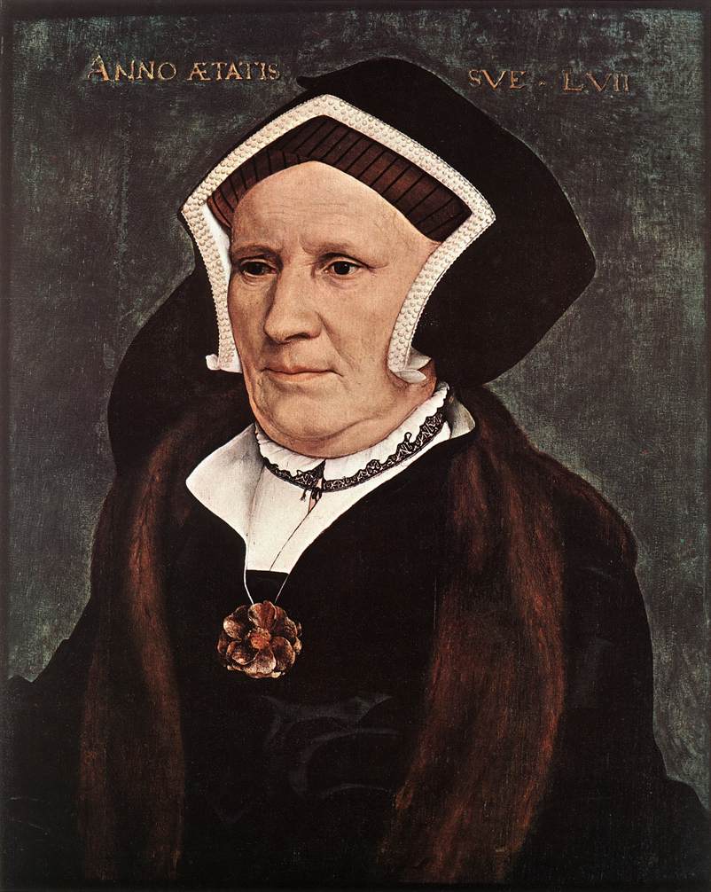 HOLBEIN, Hans the Younger Portrait of Lady Margaret Butts sg